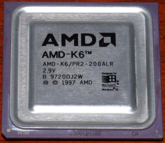 AMD K6 200MHz CPU AMD-K6-PR2-200ALR 2.9V 1997